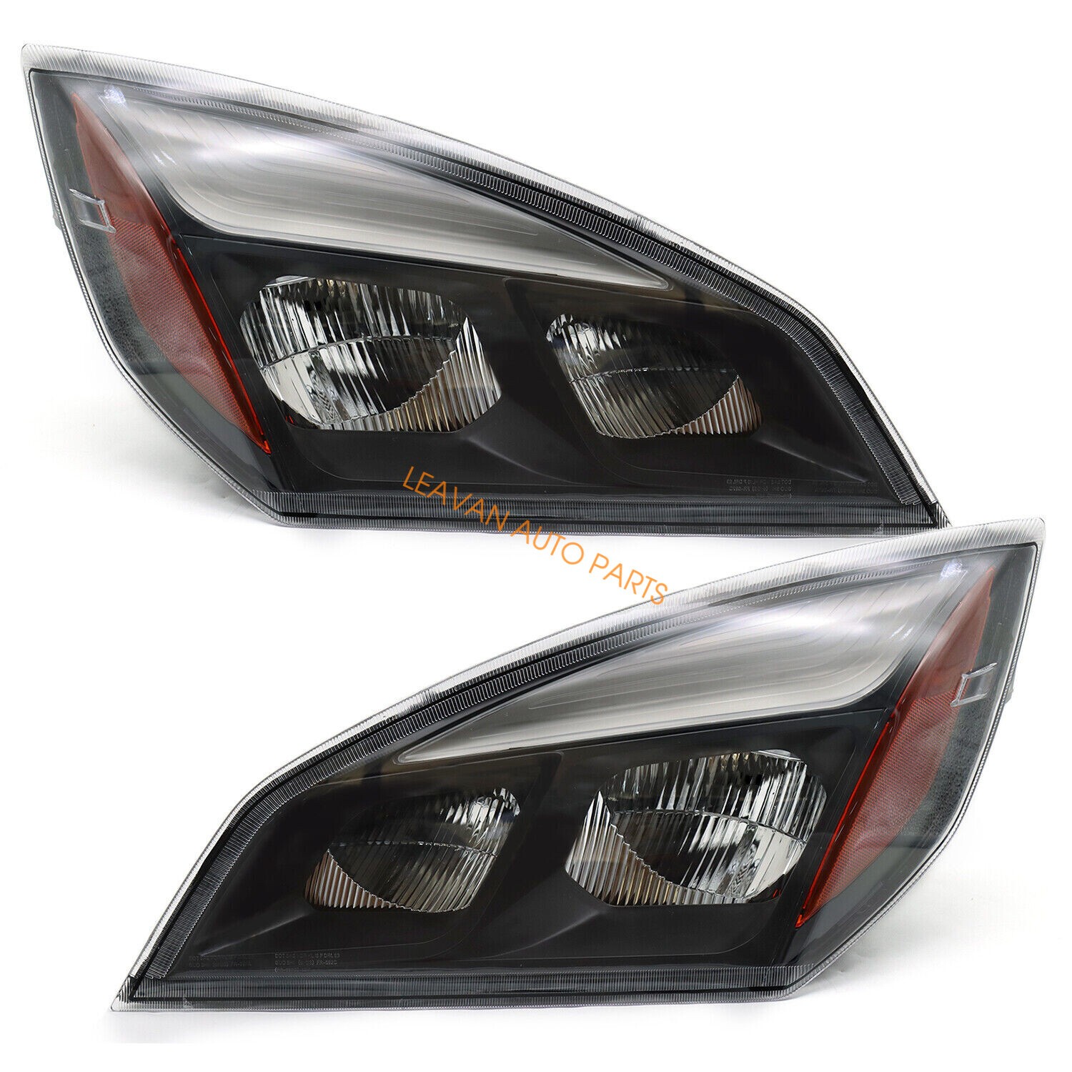 For 2018-2024 Freightliner Cascadia Full LED Black Housing Headlight Left Right