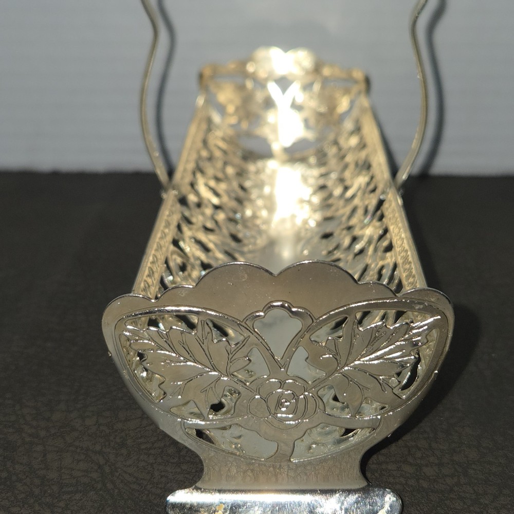 Vintage Queen Anne Silver Plated Cracker Biscuit Rack Tray In Original Box