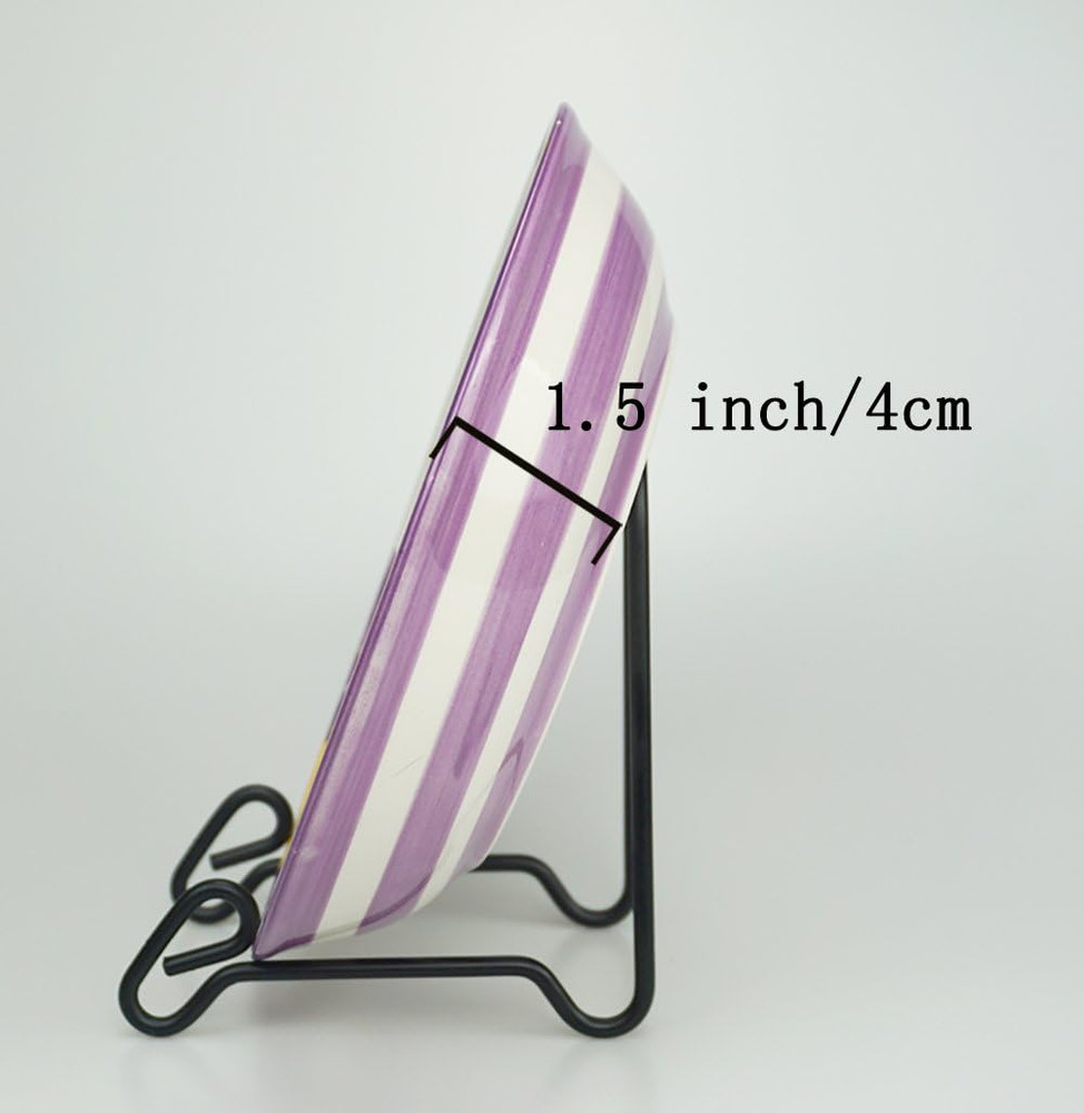 2 Pack Display Stand Easel Iron Bowl Stands for Display Medium Deep B