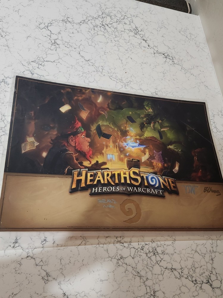 BlizzCon 2013 Hearthstone Signed Mini Poster Autographed  Vintage