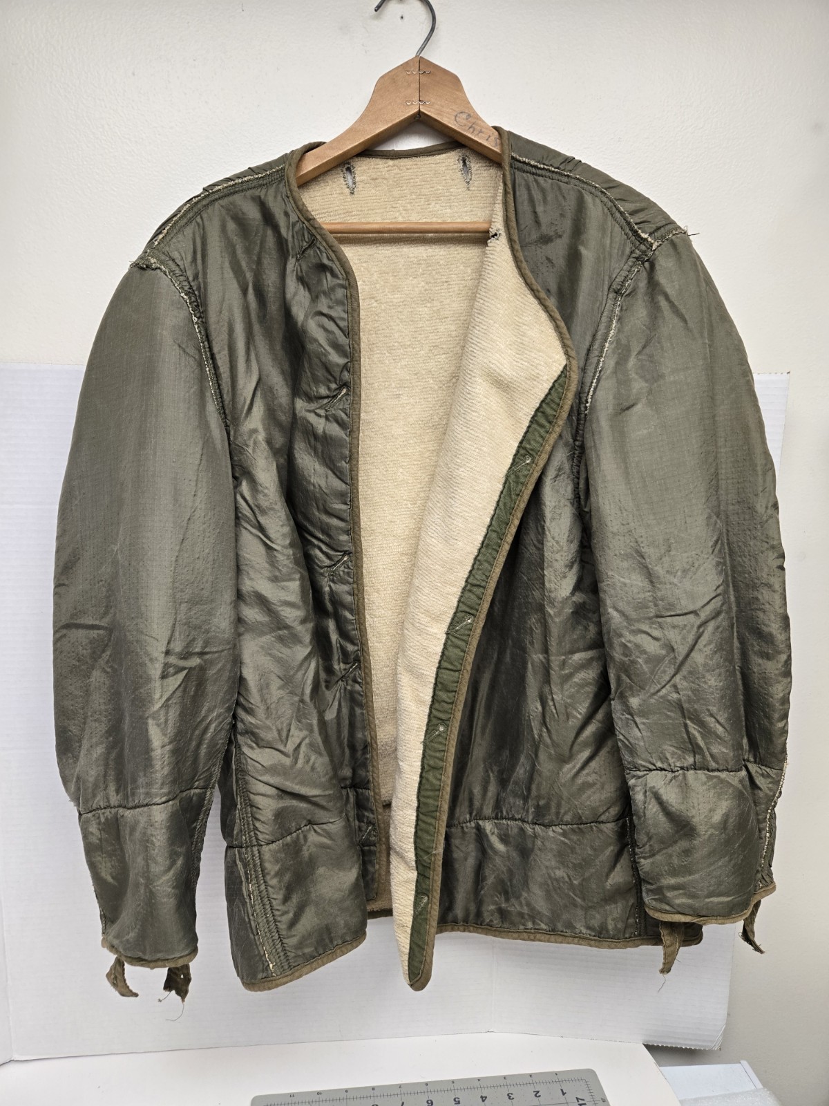 US Army M-1951 Field Jacket Liner M51 Korean War Vietnam OD Wool Pile Military