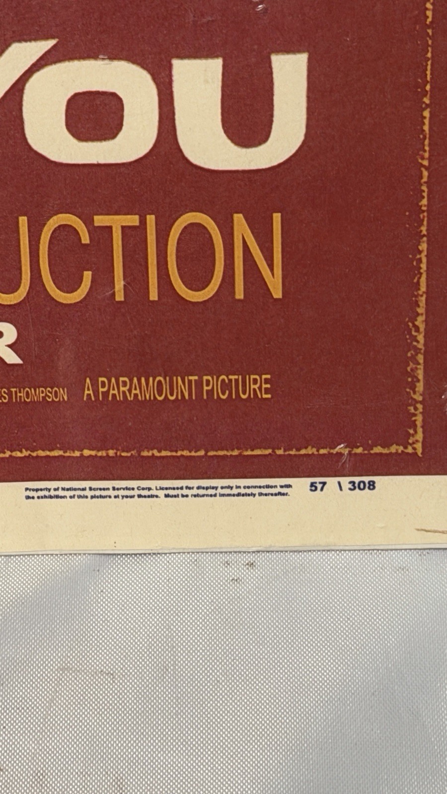 Vintage Elvis Presley Loving You 1957 Original Movie Poster Paramount