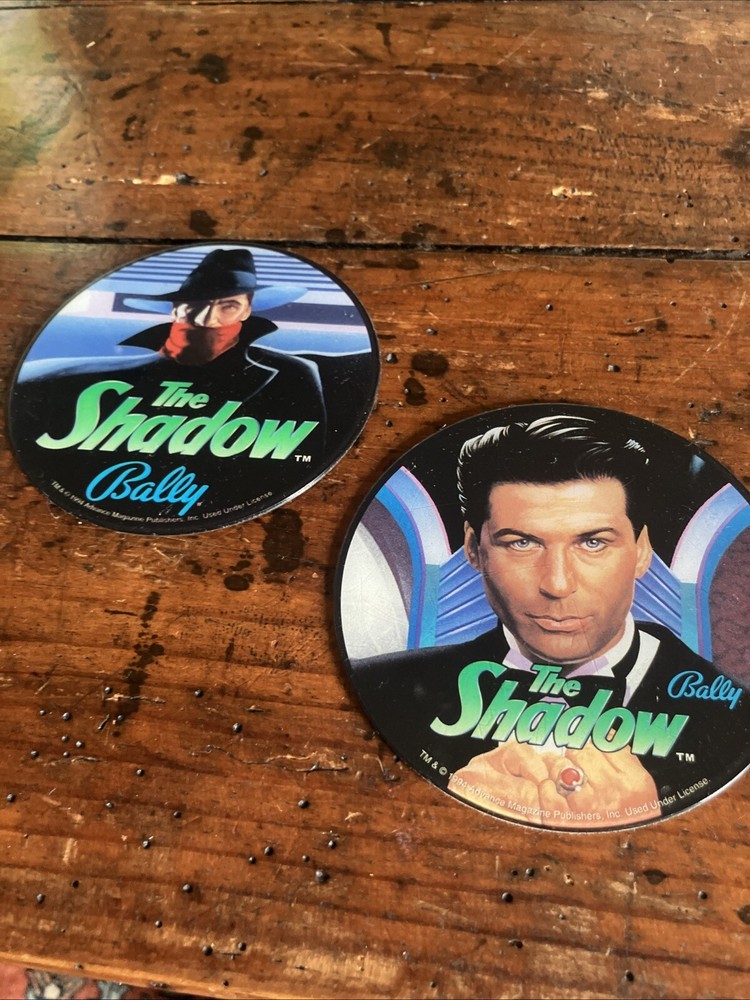 The Shadow Pinball Game COASTER Promo Original Plastic Set Bally