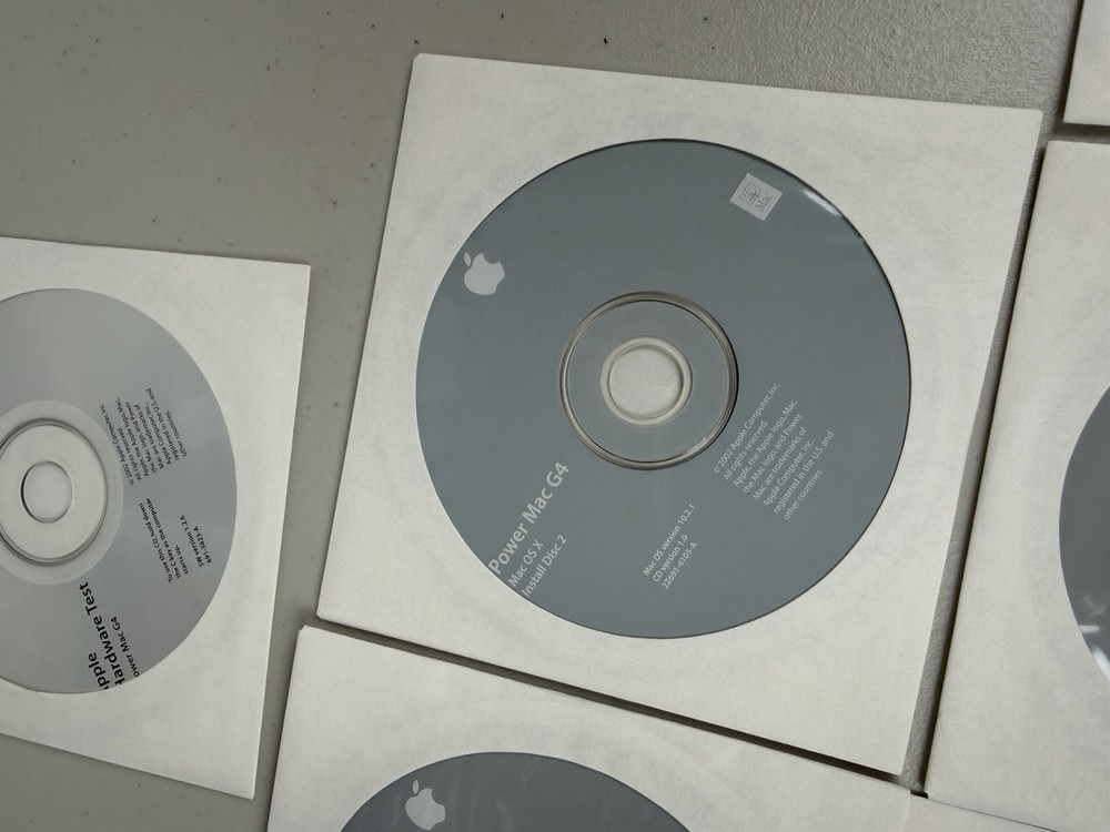 Apple Mac OS X PowerMac G4 Media 7 Disk Install Software Restore Hardware Test