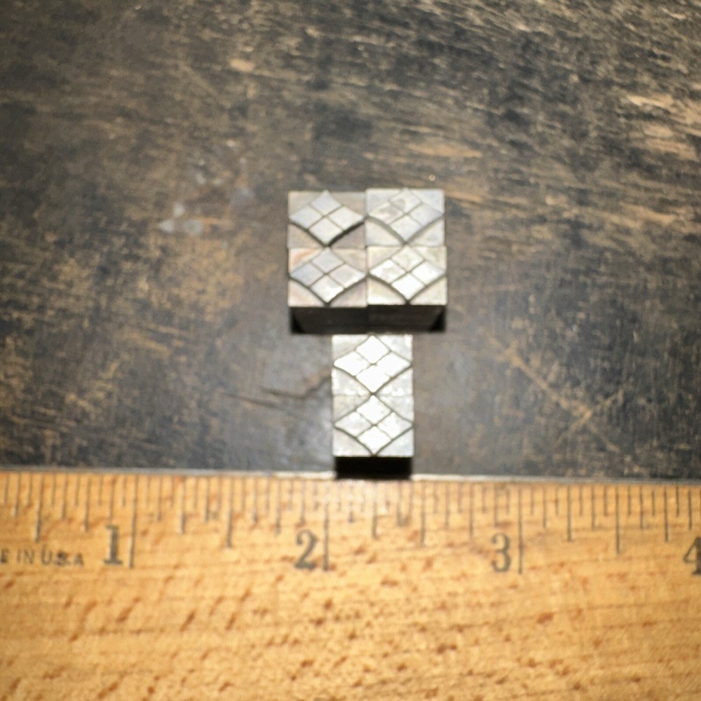 Print Blocks “ 6 Decorative Borders “  Lead Blocks