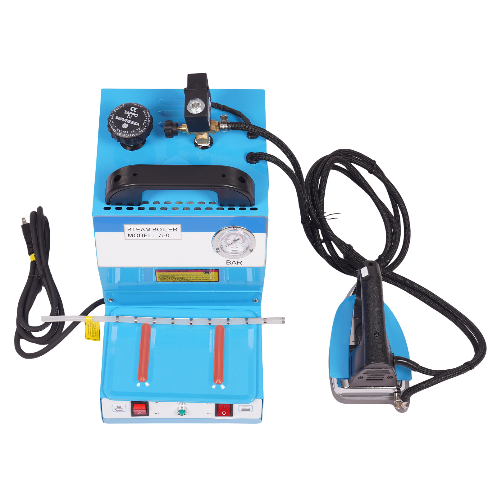 Electric Steam Iron with Boiler for Dry Cleaner Curtain Blue 110V Commercial