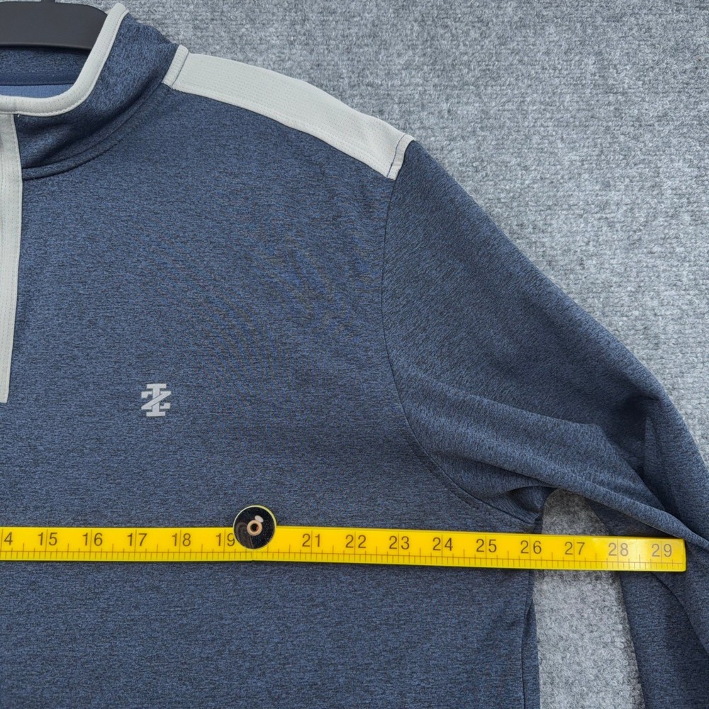 IZOD Golf 1/4 Zip Pullover Mens XXL Polyester Blue Heathered