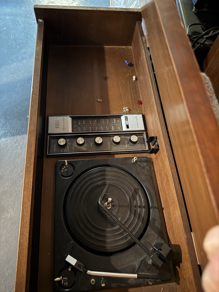 Sears Silvertone Solid State Stereo Console AM/FM Record Player