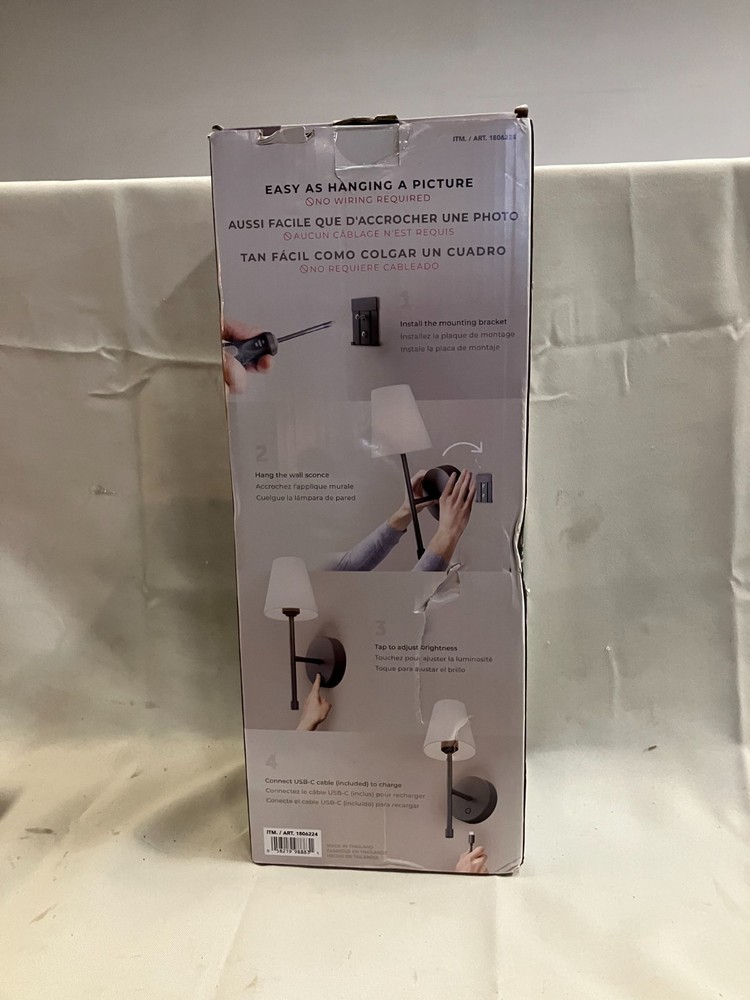 Globe Electric Wireless Rechargeable LED Integrated Wall Sconce (2 Pack)