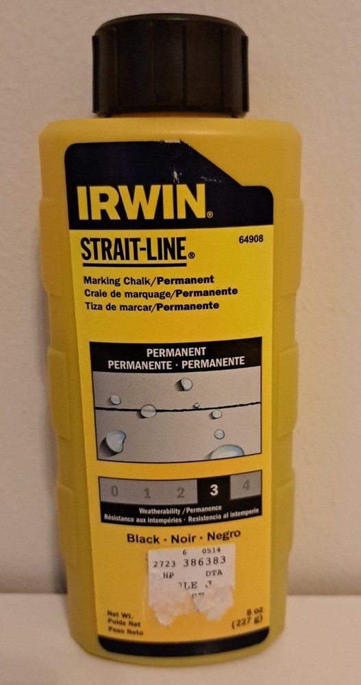 Irwin Strait-Line® Permanent Staining Marking Chalks 8 oz Black 64908