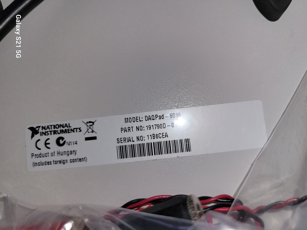 National Instruments NI DAQPad-6016+ ADAPTER-USB CABLE + RED/ BLACK CABLES