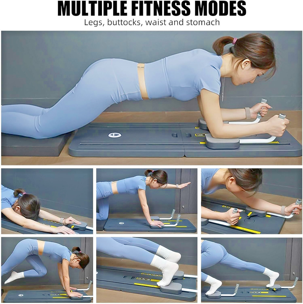 Pilates Board, Multifunctional Abdominal Ab Core Trainer, Black