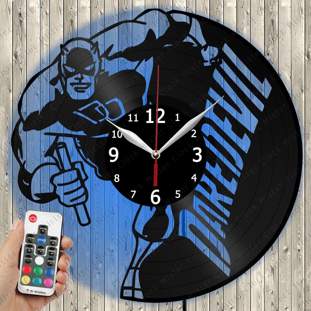 LED Clock Daredevil LED Light Vinyl Record Wall Clock LED Wall Clock 4363