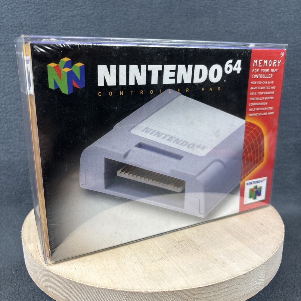 Nintendo 64 - N64 Controller Pak / Memory Card - New/Sealed w/ Box Protector
