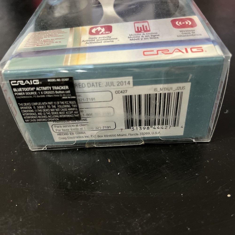 Craig Bluetooth Wireless Activity Tracker Track Step Distance Pedometer. D