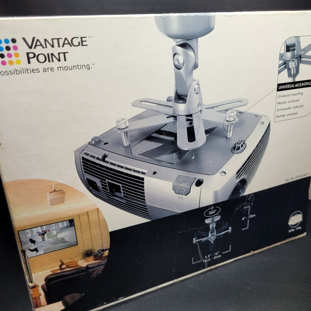 Vantage Point CGUPM06-S Universal Front Projector Mount - Silver. New. Open Box