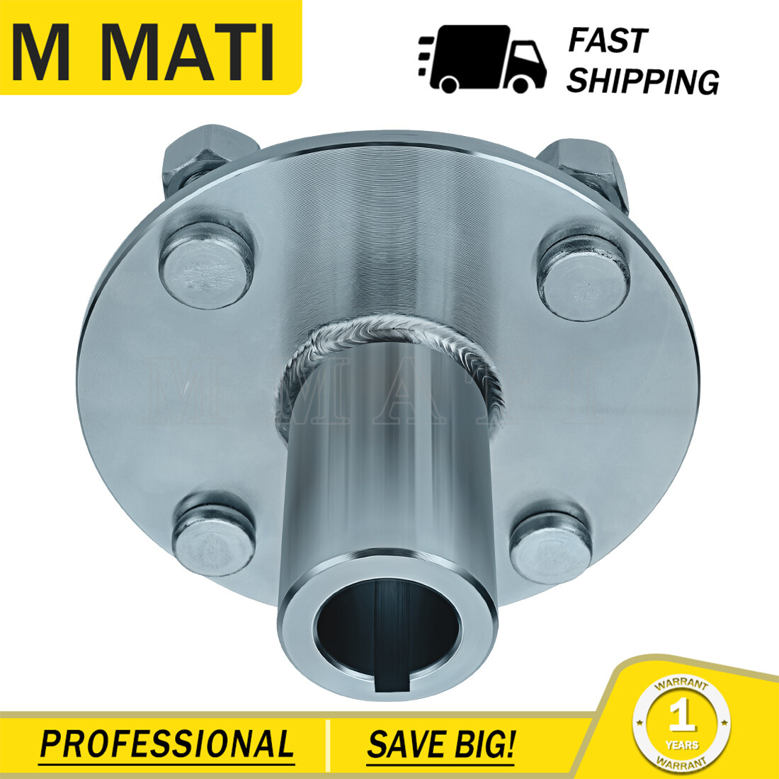 For Go Kart Live Axle Hub 4" x 4" Bolt Pattern Hub and 1" to 3/4" Axle Step Down