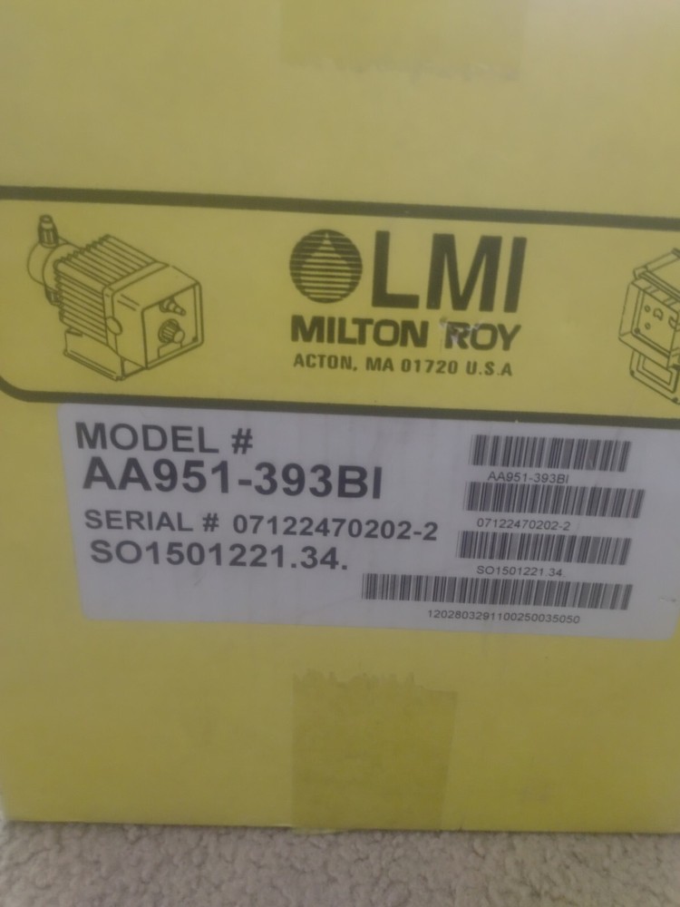 LMI Pump Model # AA951-393 BI