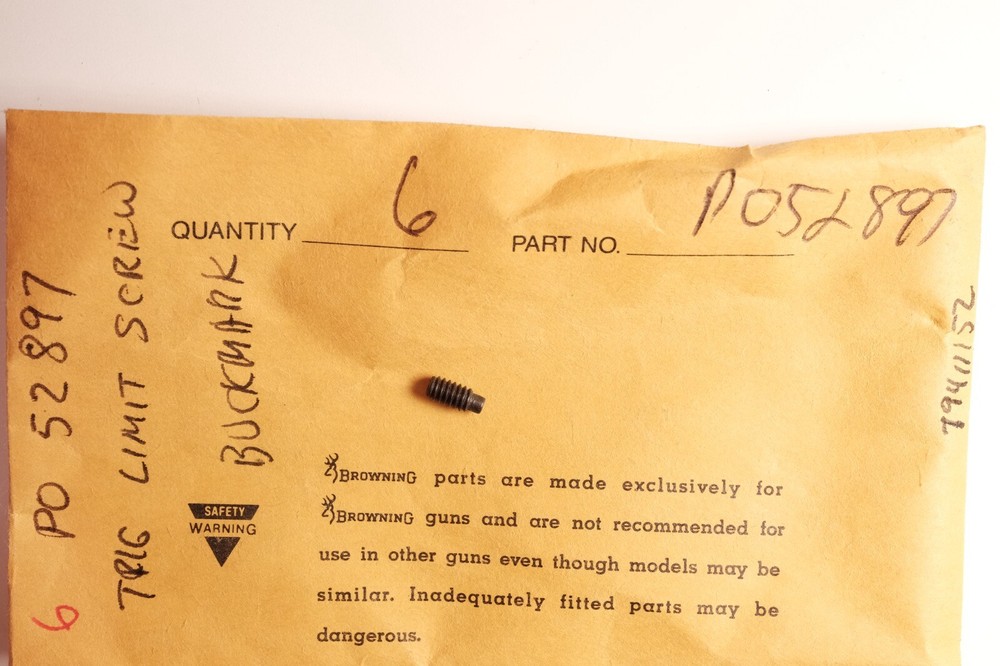 Browning Buckmark Trigger Limit Screw   52897