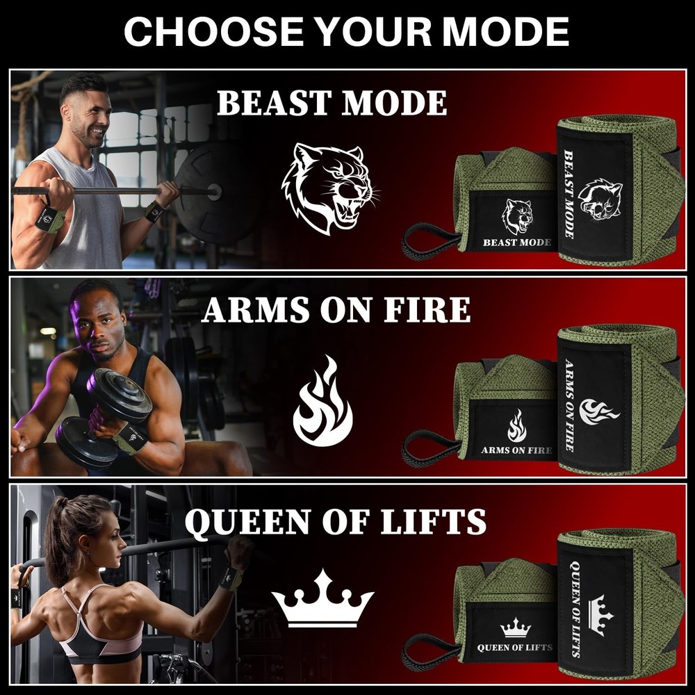 Weightlifting Wrist Wraps with Thumb Loop – 18 Inch HeavyDuty Support