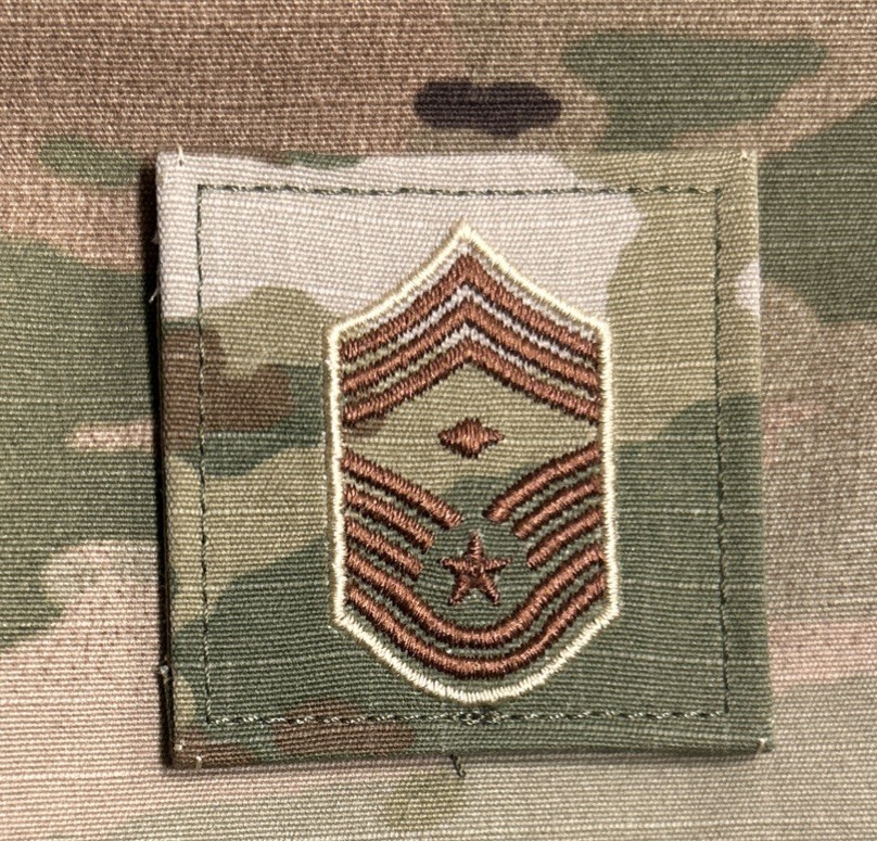 US Air Force 1SGT/E9 Rank OCP w/ Hook First Sergeant USAF