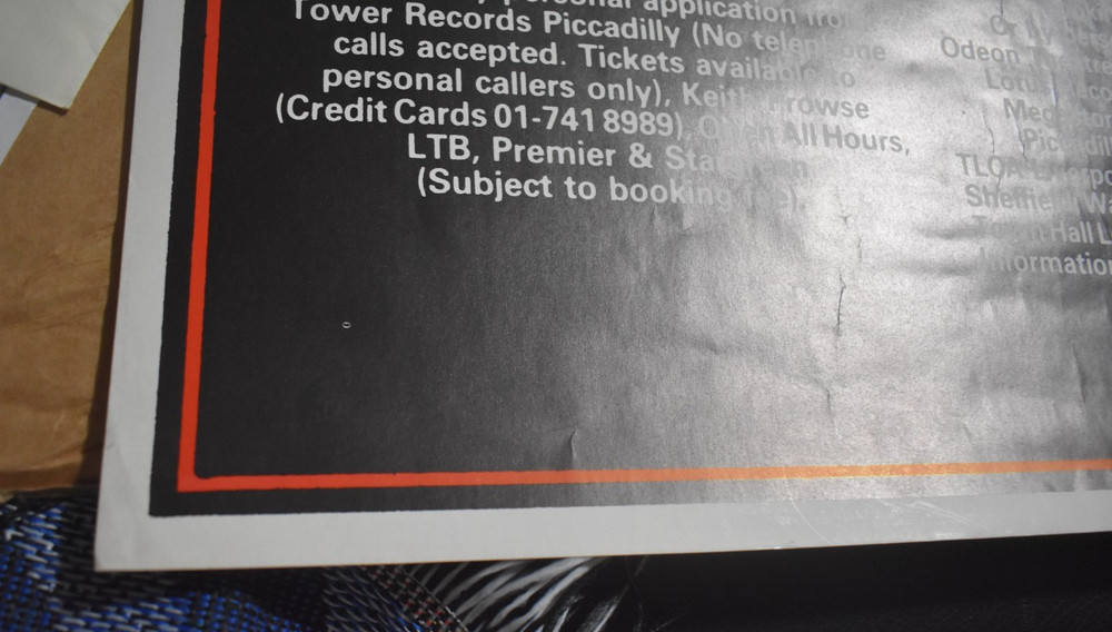 KISS Crazy Nights tour poster signed by entire band. ERIC CARR Stanley Simmons