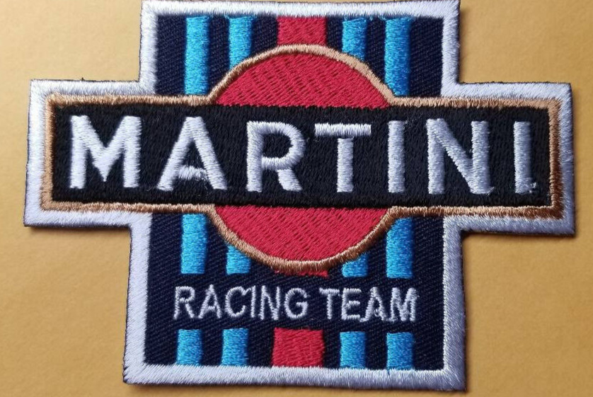 Embroidered Martini Racing Team Patch approx 2.75x3.75"