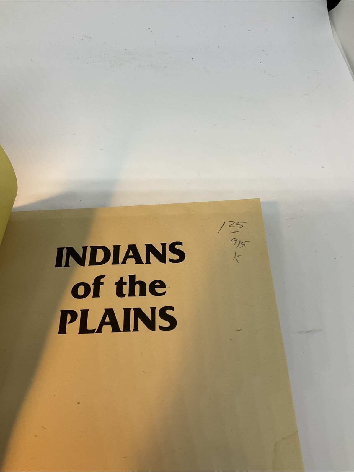 Indian of the Plains Rae Bains 1985 Children's Book Illustrated Vintage