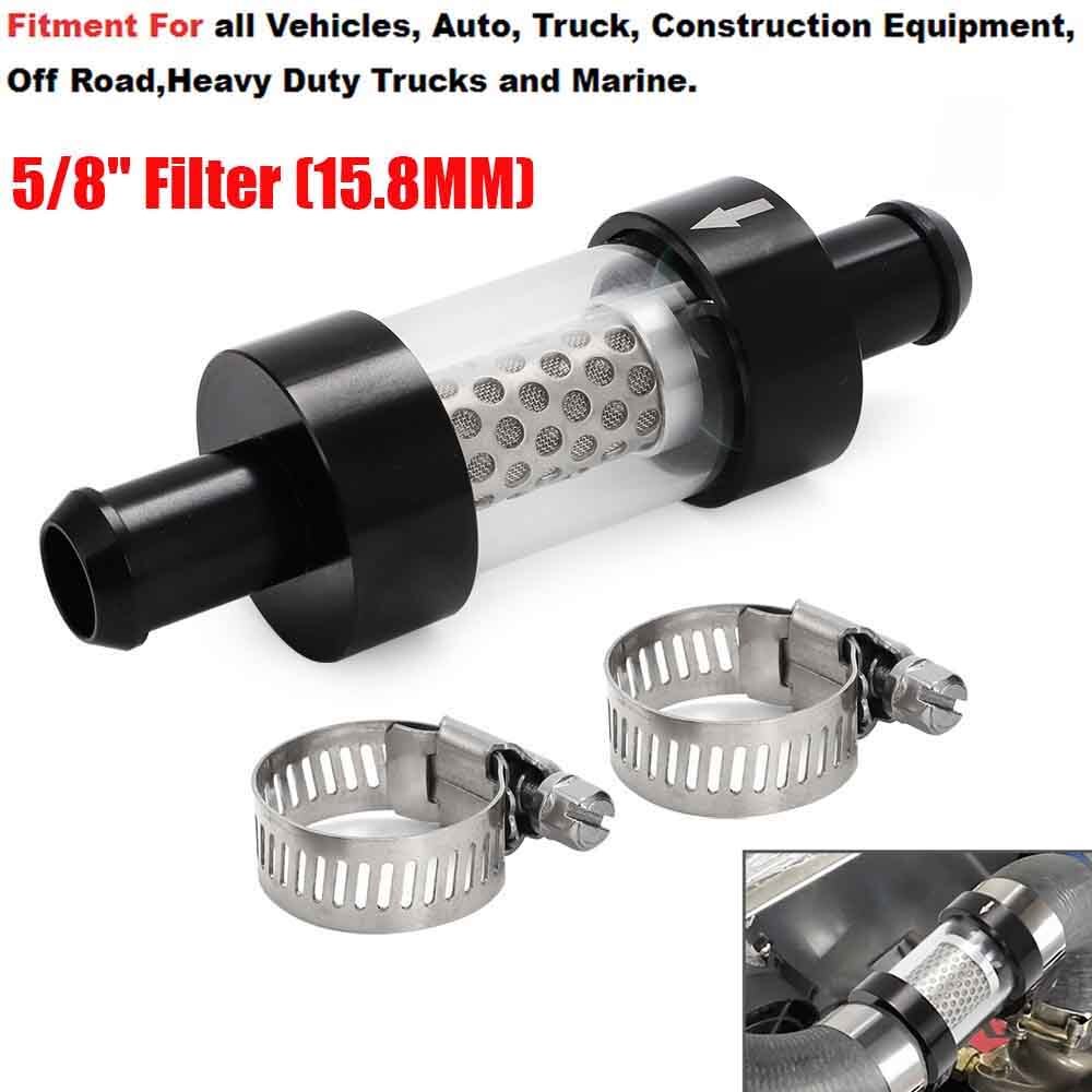 5/8" Inline Heater Core Coolant Filter & Inspection System Kit Protector ATV UTV
