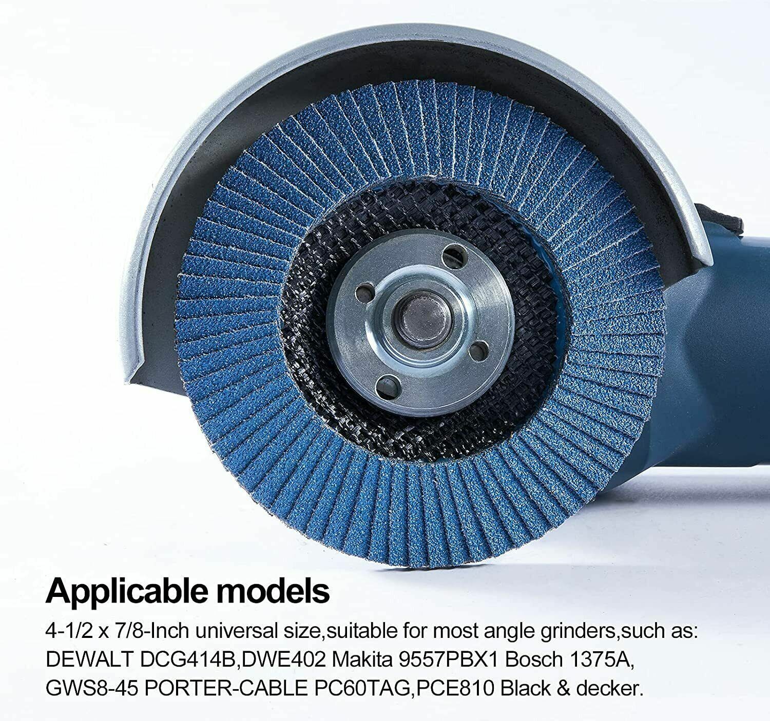 SATC 20x 4.5" 4-1/2 Flap Disc 40 60 80 120 Grit Angle Grinder Sanding Grinding