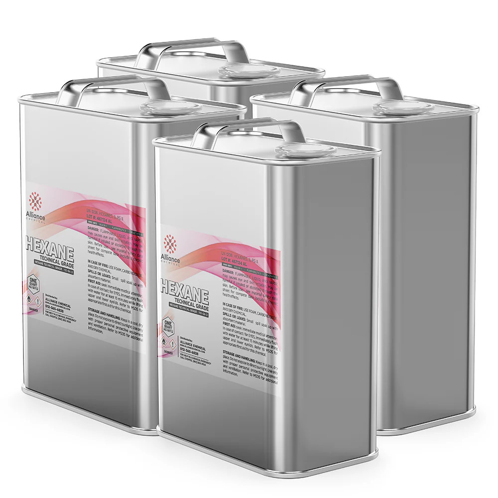 Hexane Technical Grade - 4 Quart Cans