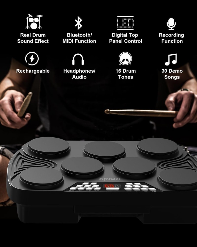 Konix 7-Pad Electronic Drum Machine