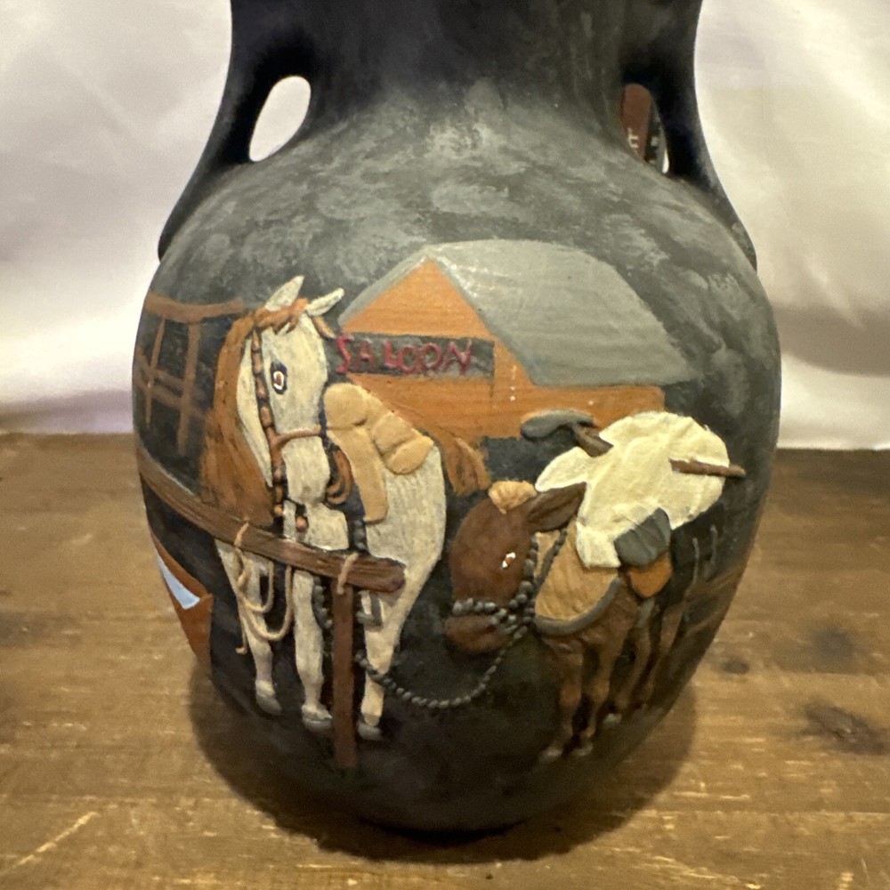 Pottery handpainted old America