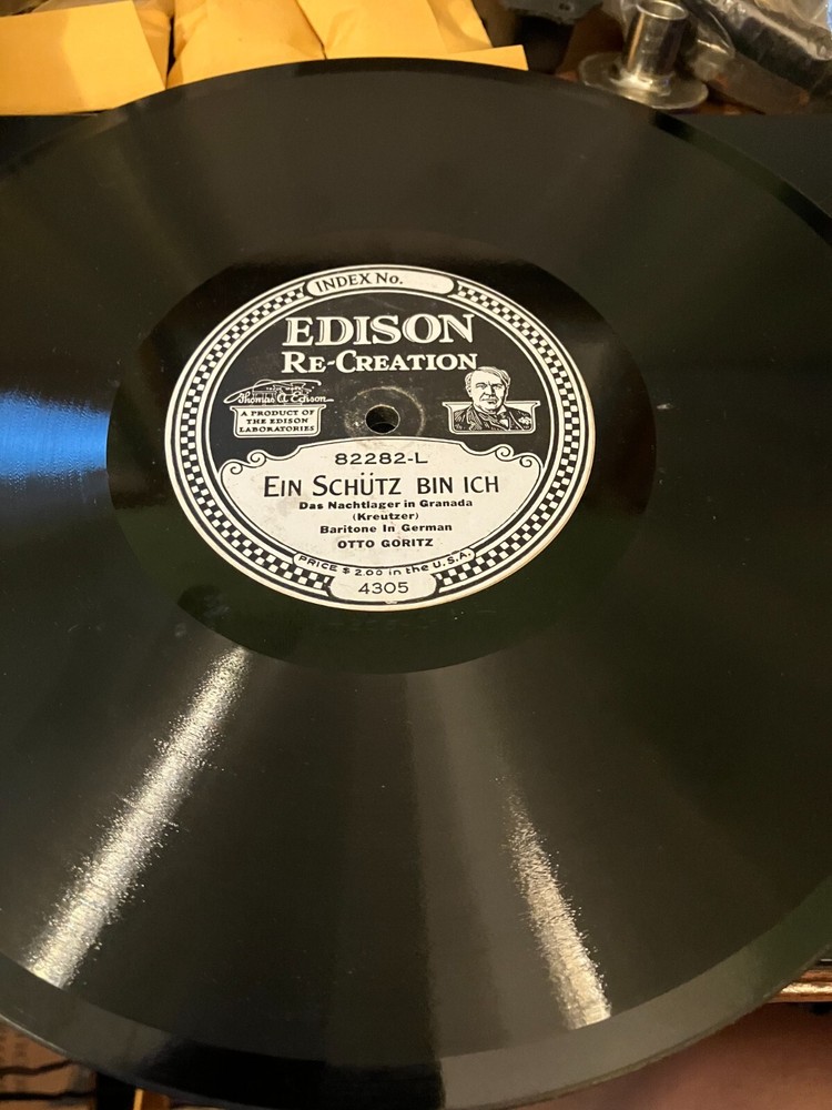 Edison Diamond Disc Record #82282 "Ein Schutz Bin Ich" Otto Goritz