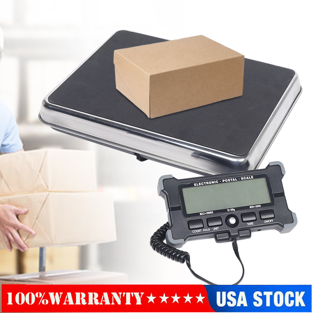 12.4" × 9.8" Digital Mail Parcel Scale with LCD Display, 200 kg Capacity