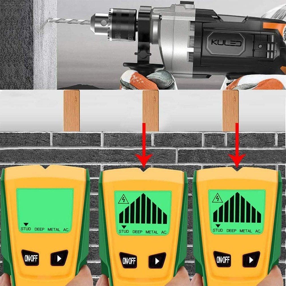 Stud Finder, 3 in 1 Multi-Function Wall Stud Sensor Detector with LCD Display