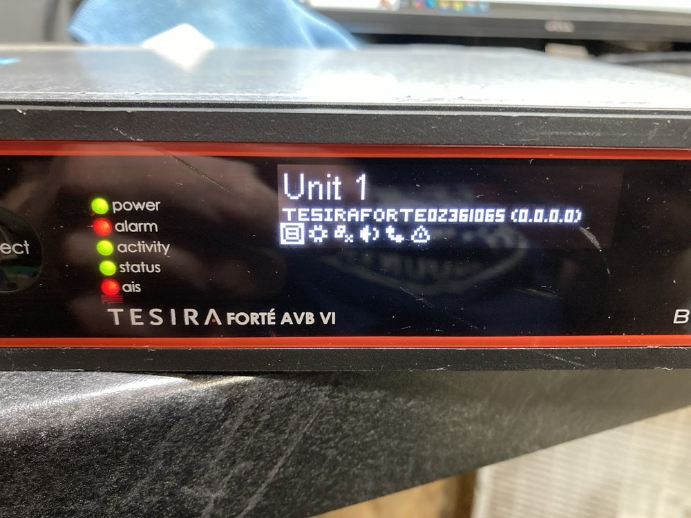 Biamp Systems Tesiraforte AVB VI Digital Audio Signal Processor --POWERS ON--