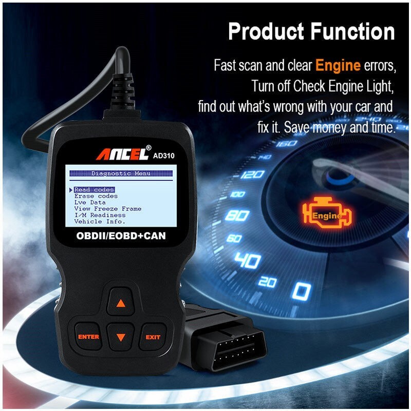 Mercedes Benz OBDII OBD2 Car Fault Code Service Reader Reset Scanner AD310 Tool
