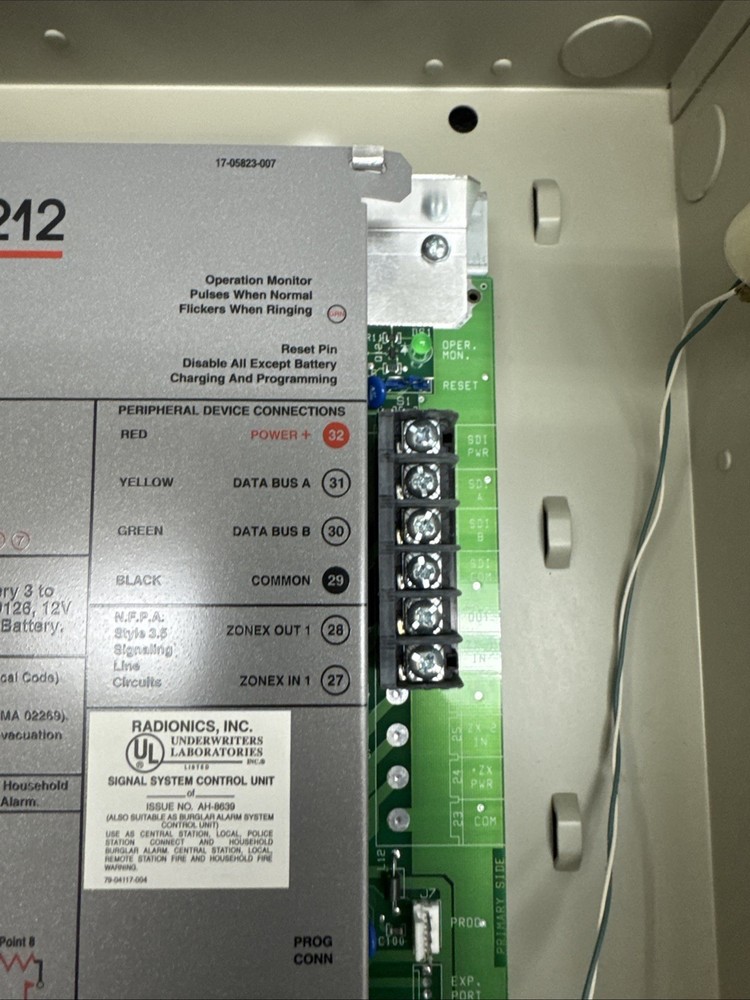 Radionics Bosch OMEGALARM D7212 E1 Digital Fire Alarm Control Panel D8103