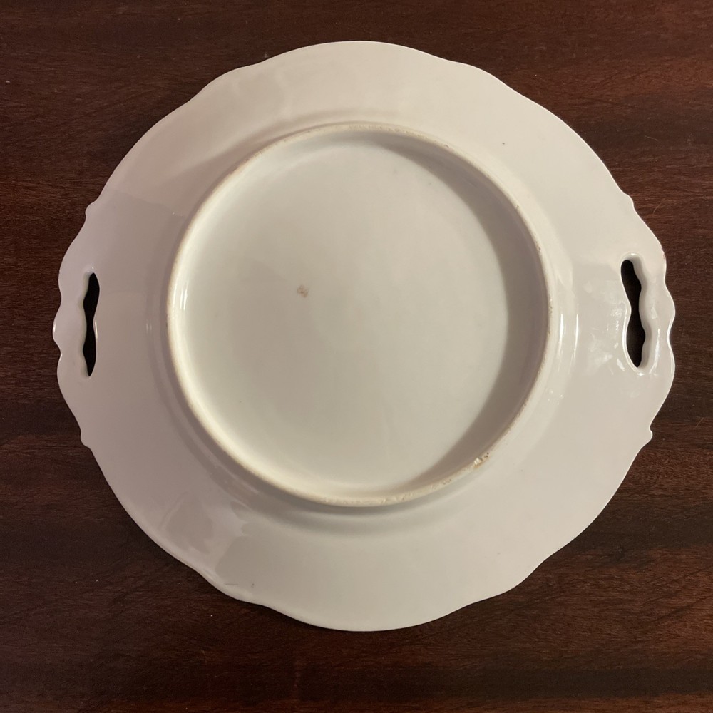 Antique 1900’s German Handled Bread Plate In Mint Condition