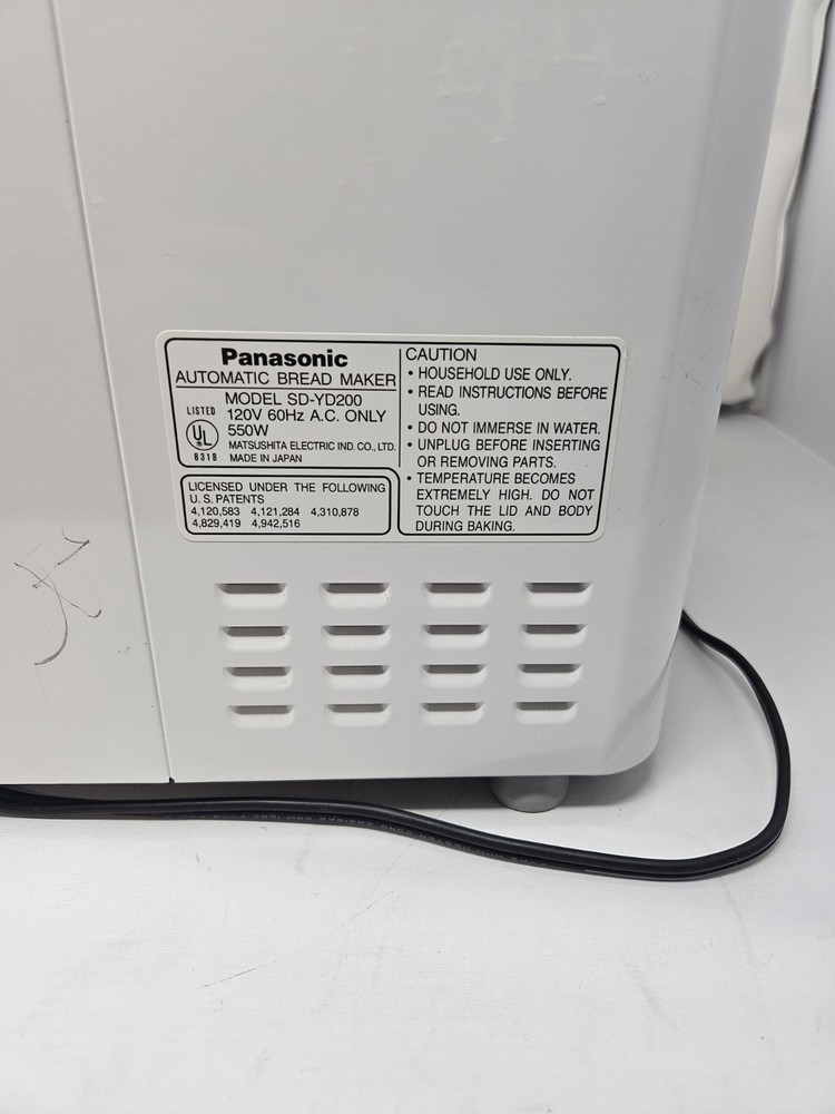 🍞 Panasonic SD-YD200 Automatic Bread Maker 2LB Loaf Machine Tested Powers On