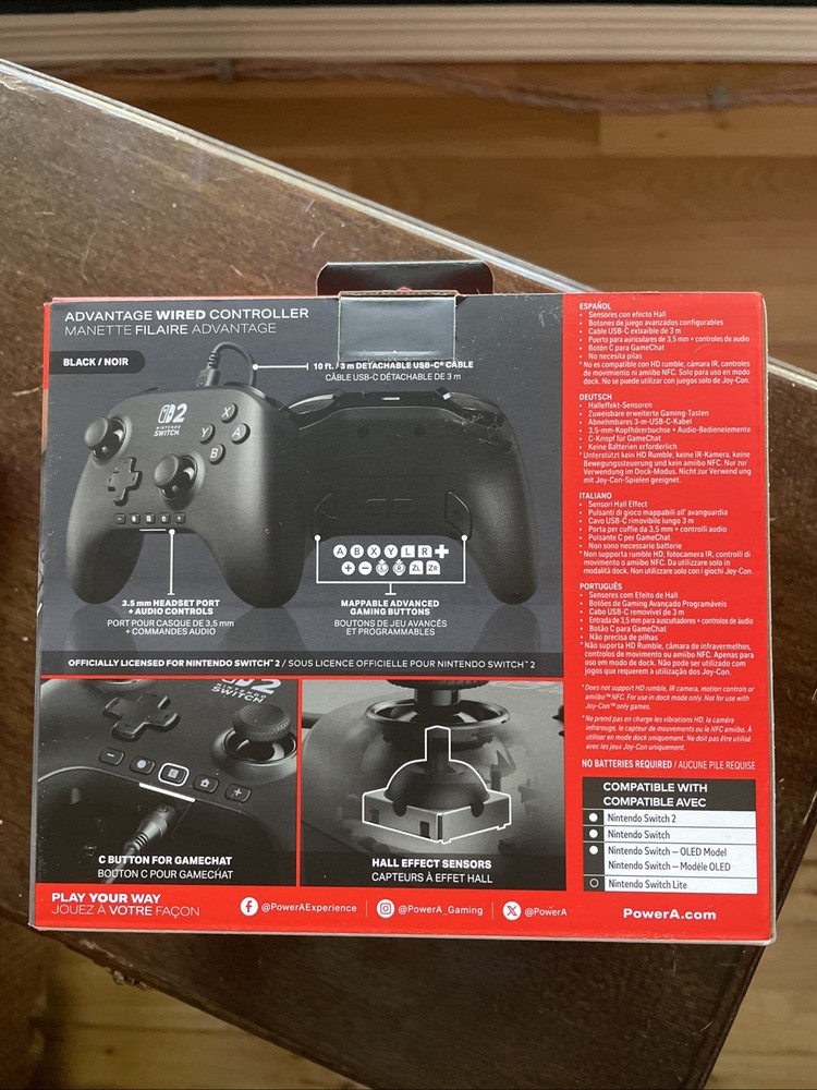 PowerA - Advantage Wired Controller for Nintendo Switch 2 - Black NEW