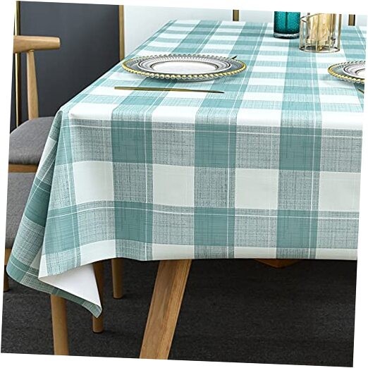 Plastic Tablecloths for Rectangle Tables 72" x 54" (Rectangular) Turquoise