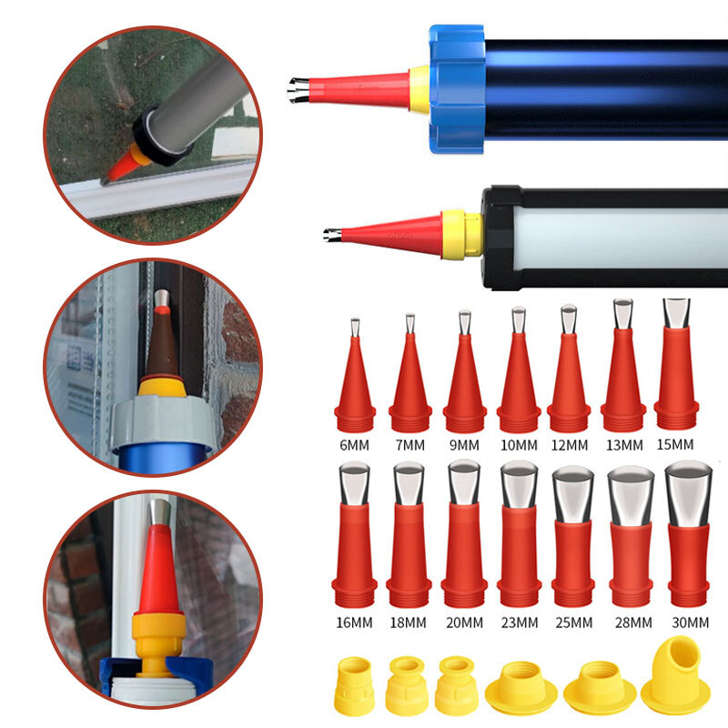 20 Pcs Rubber Nozzle Tool Kit Reusable Universal Integrated Rubber Nozzle Tool