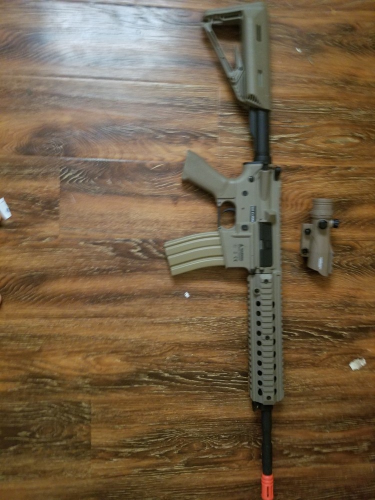 Tan Full Auto/semi Auto Airsoft Aeg