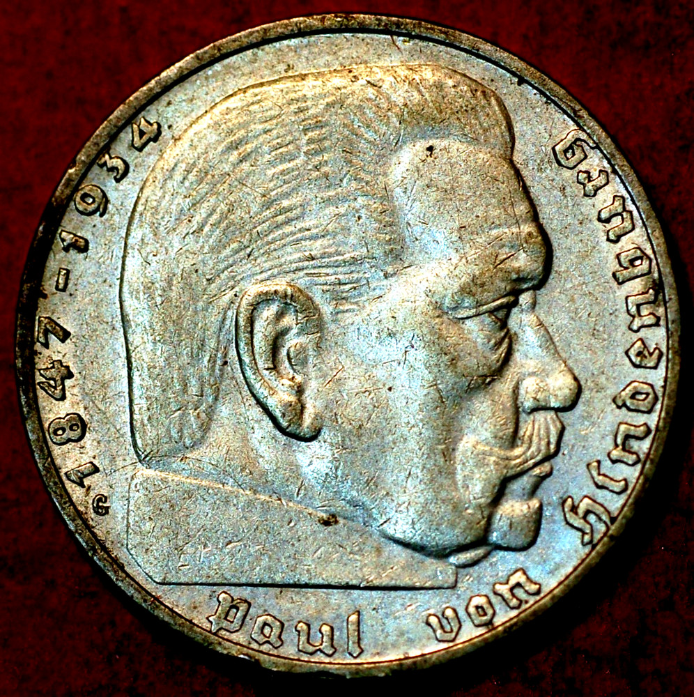 Germany Third Reich 2 Reichsmark 1937 G KM# 93 silver