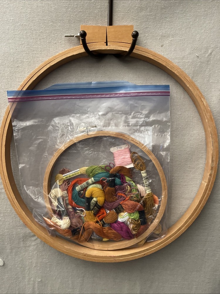 Embroidery Hoops And Thread Crafting Needlework