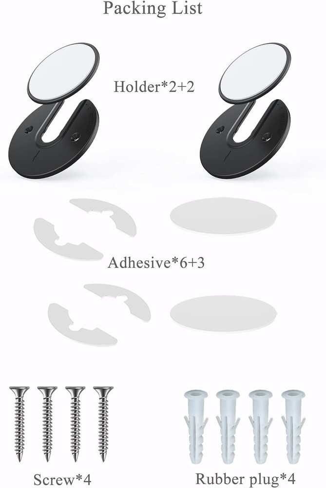 Universal Tablet Wall Mount Adjustable 90 Degrees Rotating Tablet Holder Fit ...