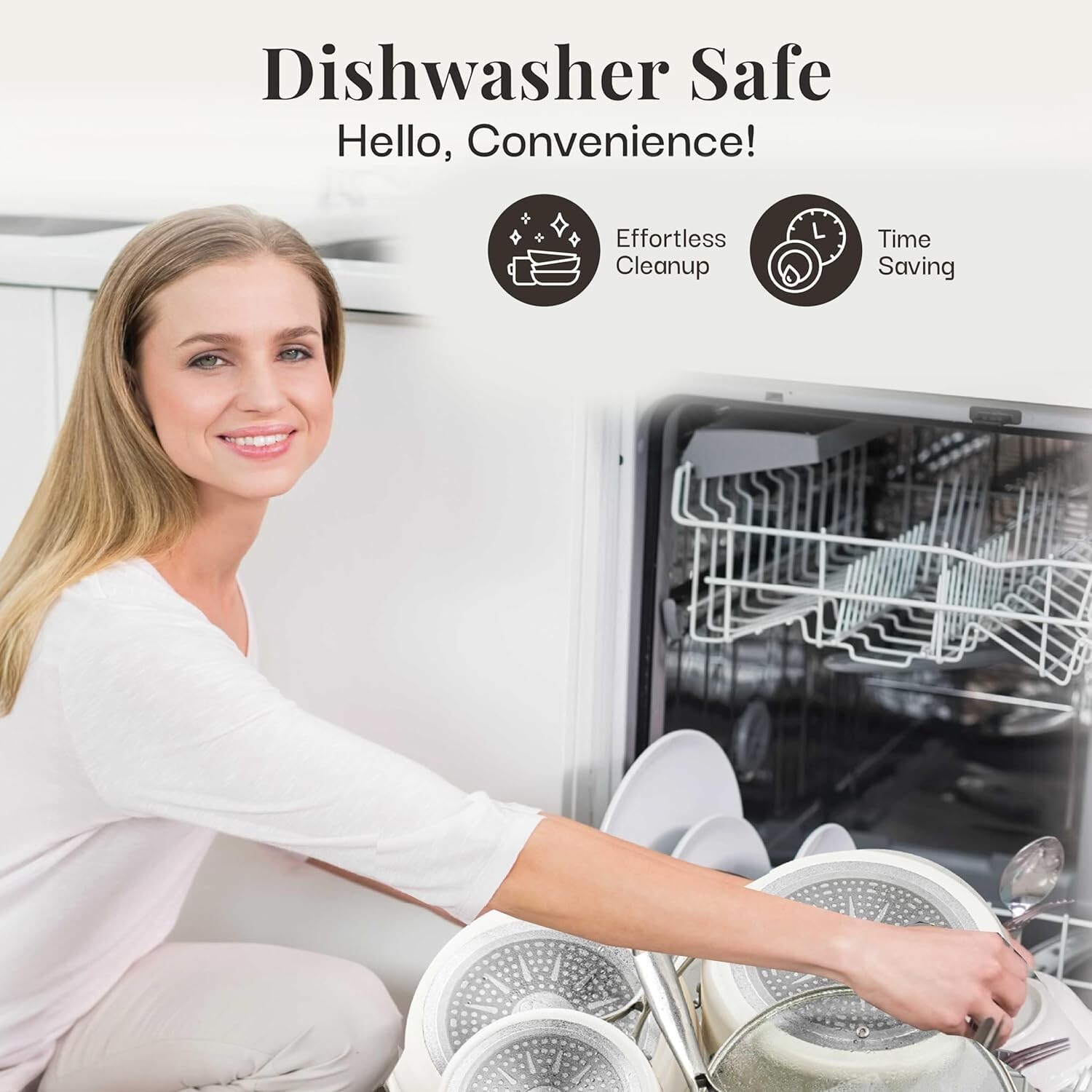 Gotham Steel Hammered Cream 10'' Ultra Ceramic Nonstick Fry Pan with Lid