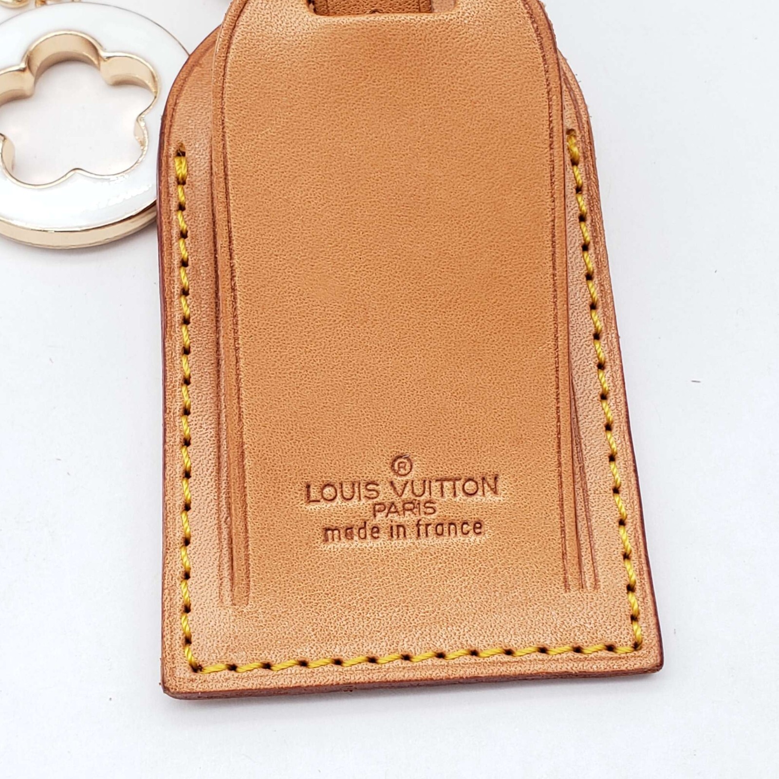 Authentic Louis Vuitton Luggage tag with Unbranded Keychain, Keycharm